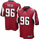 Nike Men & Women & Youth Falcons #96 Soliai Red Team Color Game Jersey,baseball caps,new era cap wholesale,wholesale hats